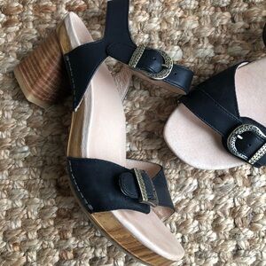 Dansko Anna. Heels. Black Leather. Size 39